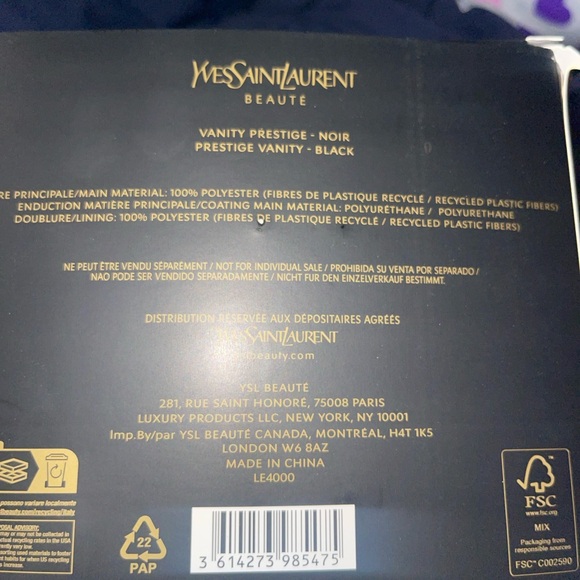 Yves Saint Laurent Black Quilted VIP - GWP Beaute Cosmetic Case. Limited edition - Picture 12 of 17